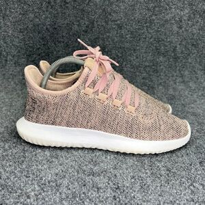 Adidas Originals Tubular Shadow Shoes Women's Size 8.5 Pink Knit Lace Up Running